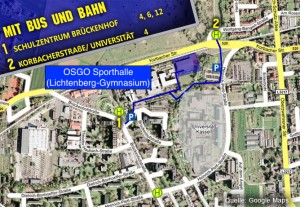 Wegbeschreibung Sporthalle Lichtenberg OSGO