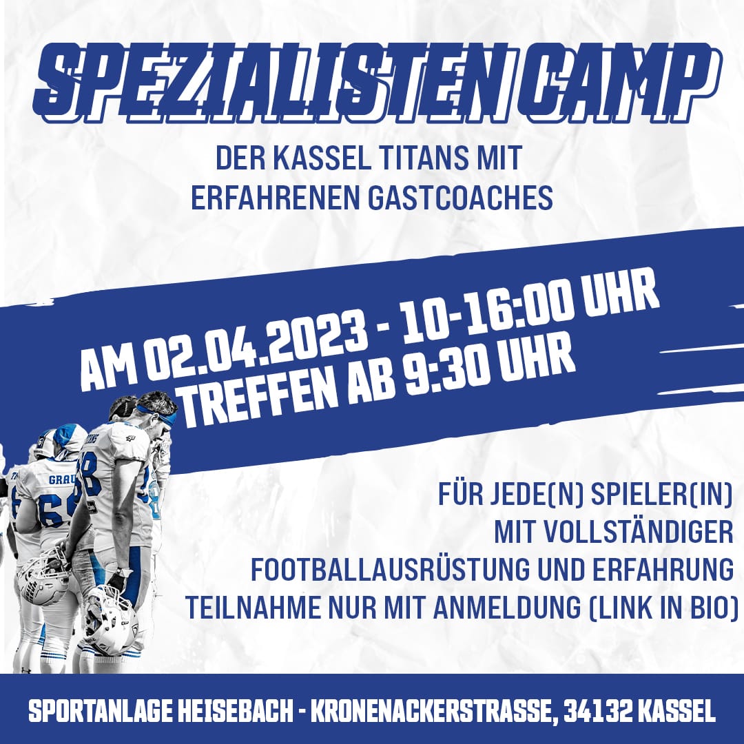 Kassel Titans hosten Spezialisten Camp 2023