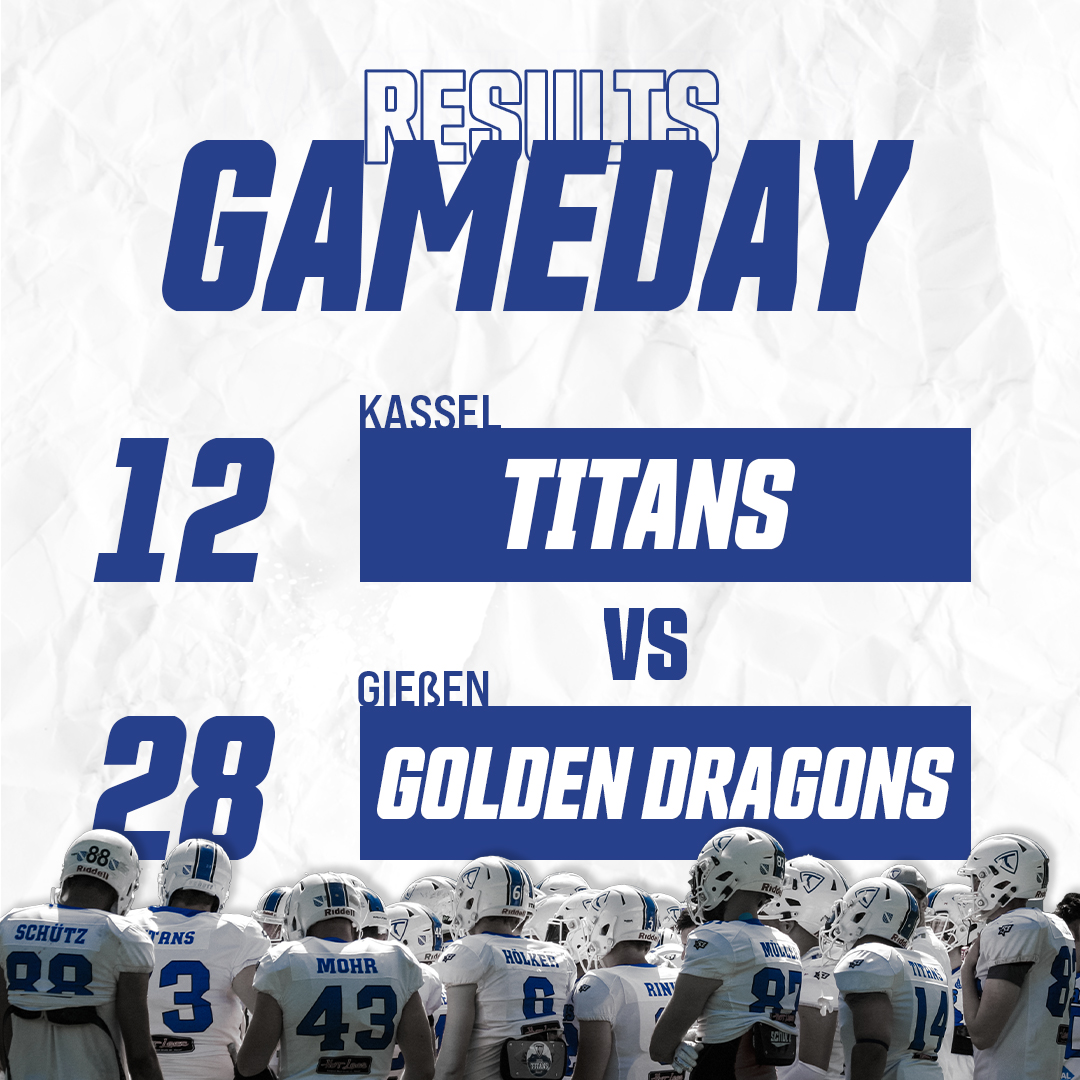 Results Freundschaftsspiel Kassel Titans vs. Gießen Golden Dragons