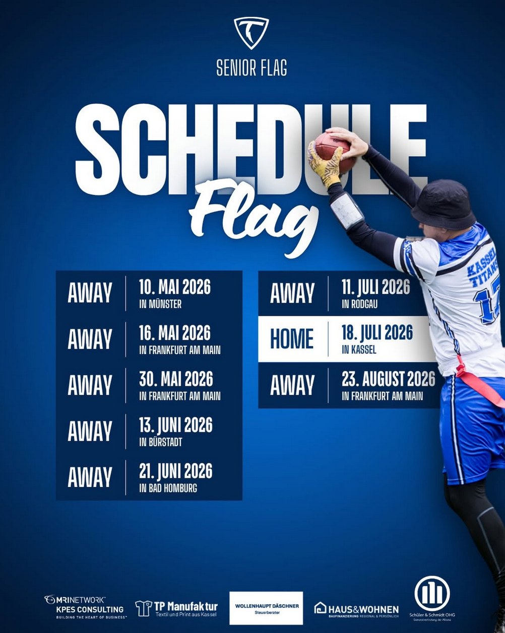 Senior Flag Schedule