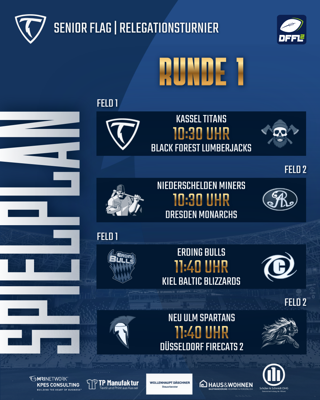 Relegationsturnier Spielplan